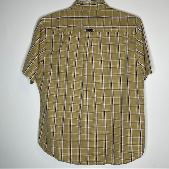 Medium Ezekiel Mustard-White Plaid SS Shirt - Picture 3 of 4